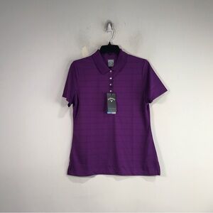 Callaway Short Sleeve Breathable Opti-Dri Polo, Women's Size M - Purple Magic